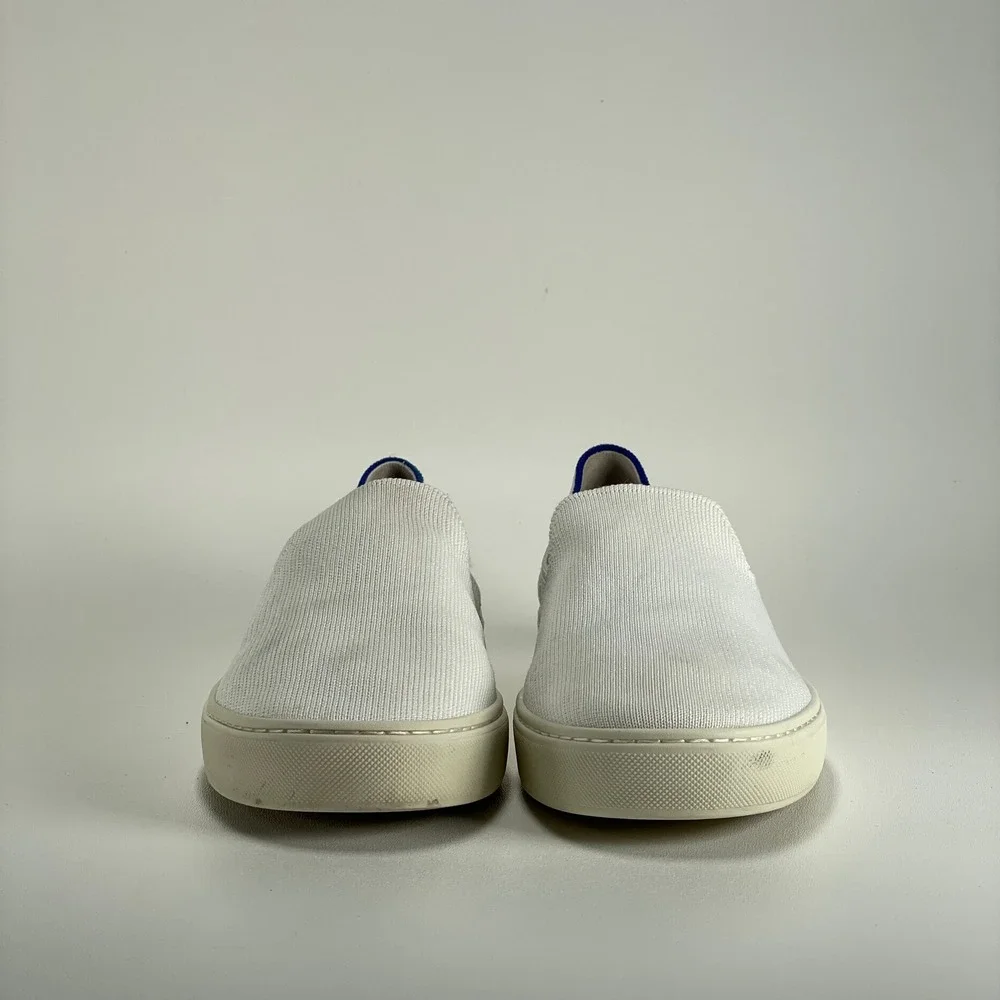 Rothy's The Original Slip-On Sneakers‎ Womens 10.5 White Knit Casuap Preppy
